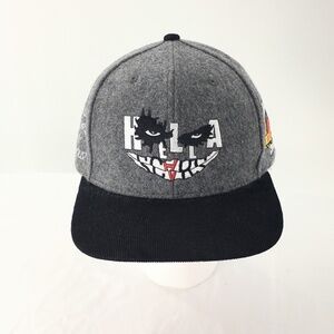 Hella Scars Men Cap Gray Wool Black Courduroy Brim Adjustable Charlotte NC